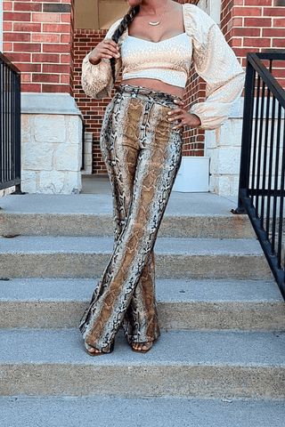 Feeling Myself Snake Print Pants - Pretty Brilliant