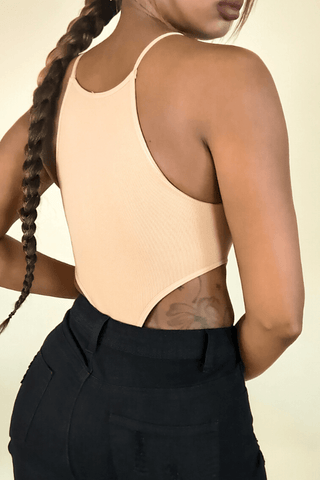 Let's Get Tan Side Cut Out Bodysuit - Pretty Brilliant