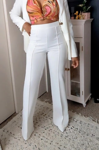 The Cream of The Crop White High Waisted Pants